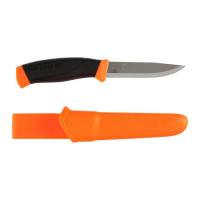 Нож Morakniv Companion F Orange, нержавеющая сталь, прорезиненная рукоять с оранжевыми накладкам, 11